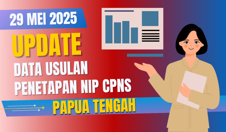 Progres Penetapan NIP CPNS Papua Tengah per Tanggal 29 Mei 2025