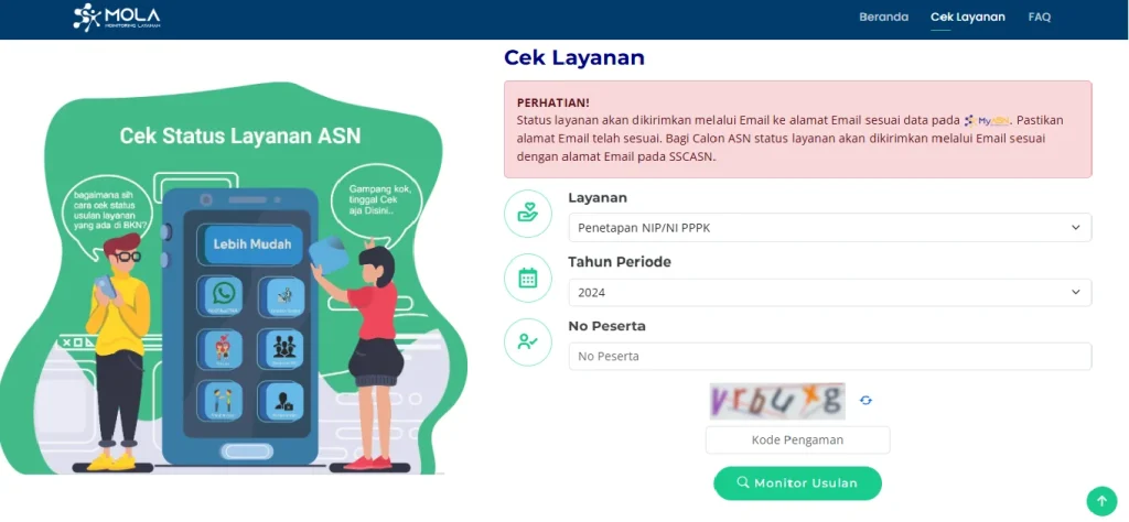 Cek Status Usulan NIP CPNS Papua Tengah