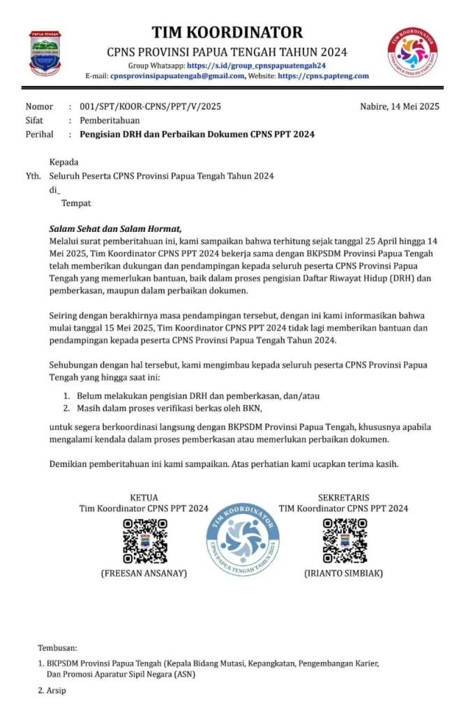 Tim Koordinator CPNS Papteng 24