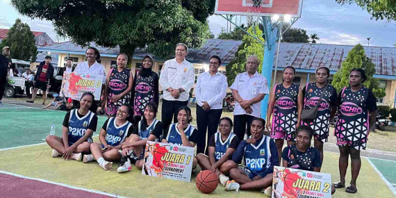 Final Seru Bola Basket Putri Antar OPD Papua Tengah, DP2KP Raih Gelar Juara!
