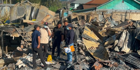 Polres Paniai Dalami Kebakaran Bapouda, Labfor dan DVI Periksa TKP