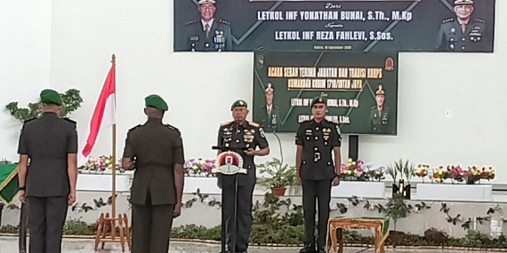 Letkol Inf. Reza Fahlevi Resmi Jabat Dandim 1718/Intan Jaya
